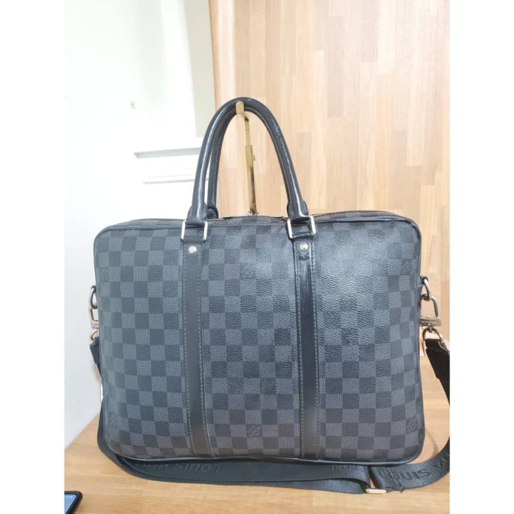 Authentic LOUIS Vuitton Porte-Documents Briefcase Damier Graphite Business Bag - Picture 3 of 12